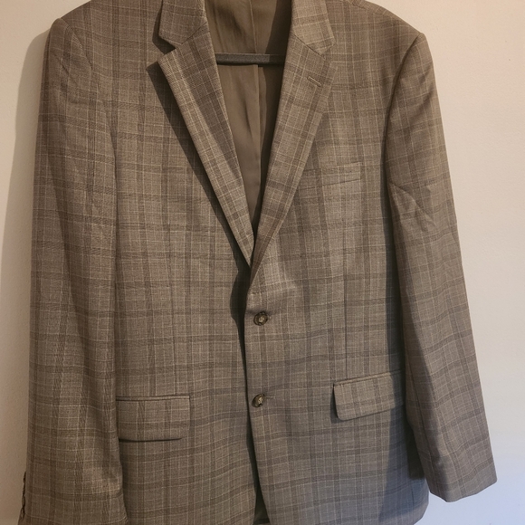 Jos A Bank Reserve 42L 100% Wool Traveler Blazer Check Plaid Windowpane  Long - Picture 5 of 13